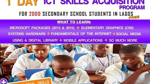 1 DAY ICT SKILL ACQUISITION PROGRAM FOR SECONDARY SCHOOL STUDENTS