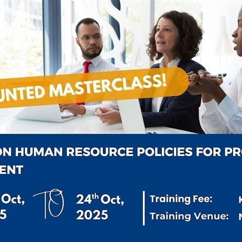 Training on Human Resource Policies for Productivity Improvement