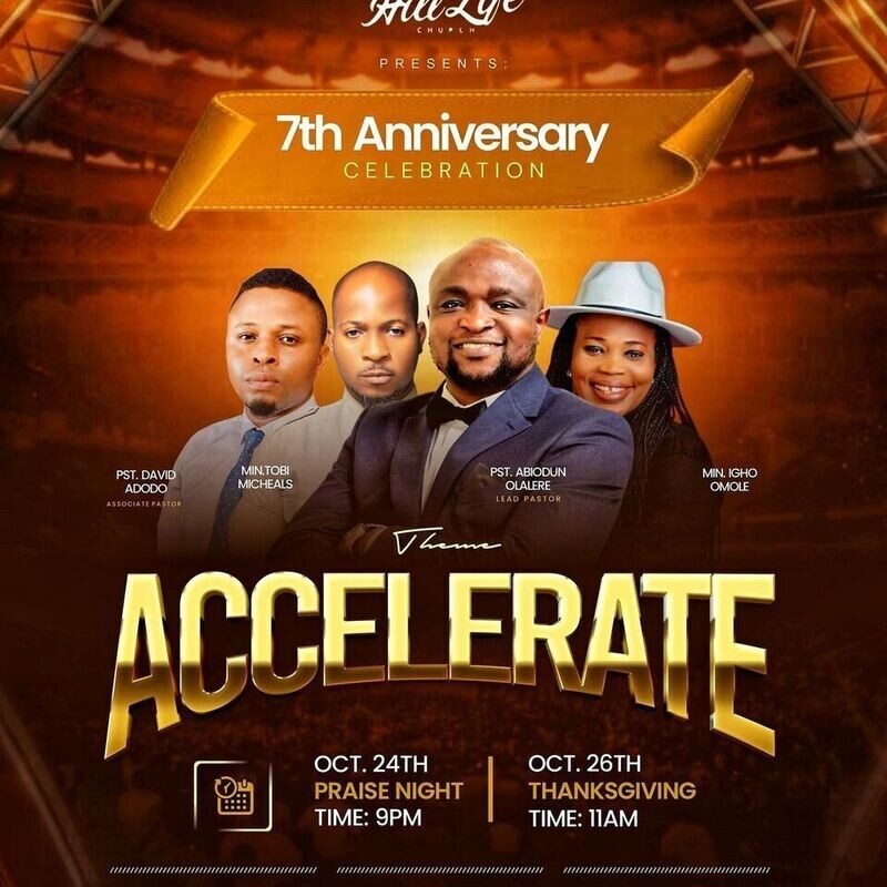 HILL LIFE CHURCH INT'L ANNIVERSARY CELEBRATION