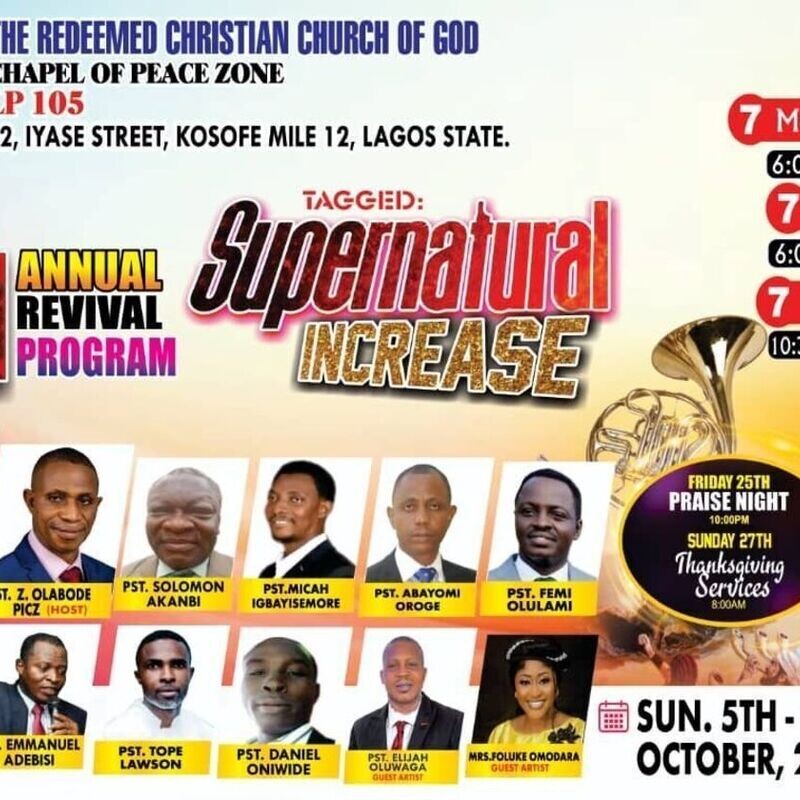 Annual 21 Days Program (SUPERNATURAL INCREASE)