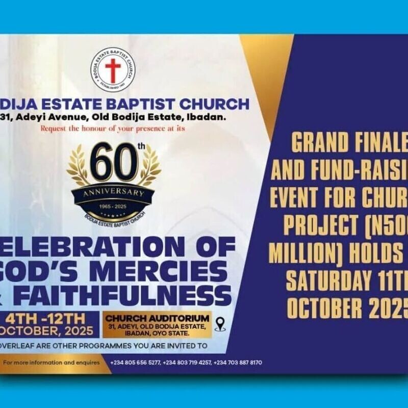 Bodija Estate Baptist Church 60th Anniversary