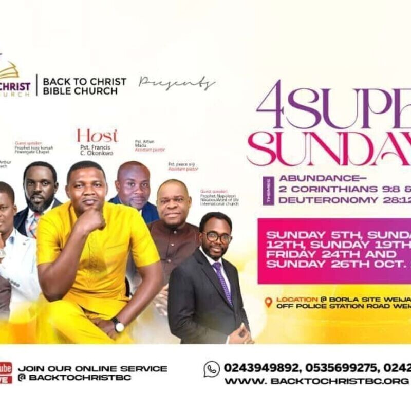 4 SUPER SUNDAYS THEME: ABUNDANCE
