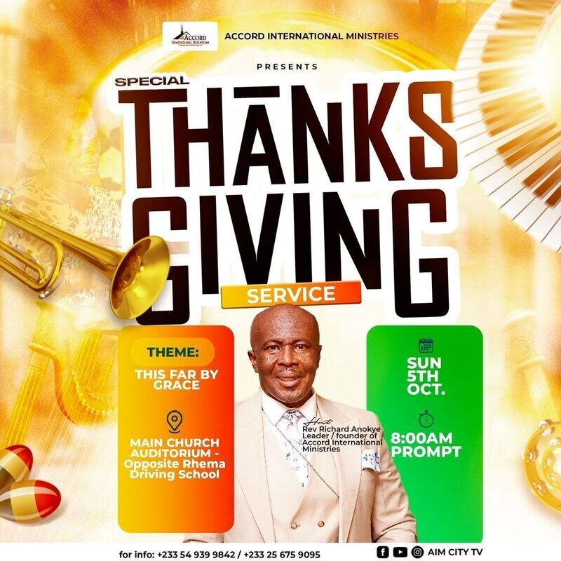 SPECIAL THANKSGIVING SERVICE