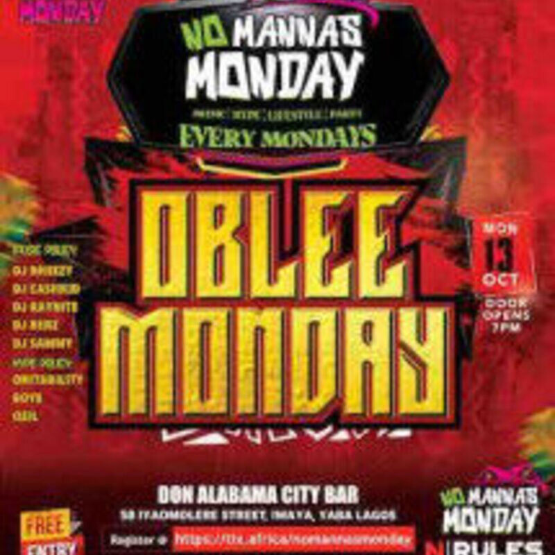 NO MANNAS MONDAY