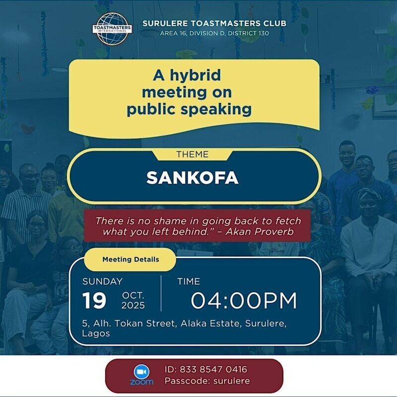 SANKOFA: A hybrid meeting on public speaking