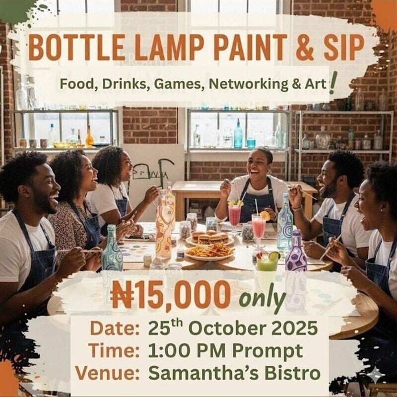 Bottle Lamp Paint and Sip