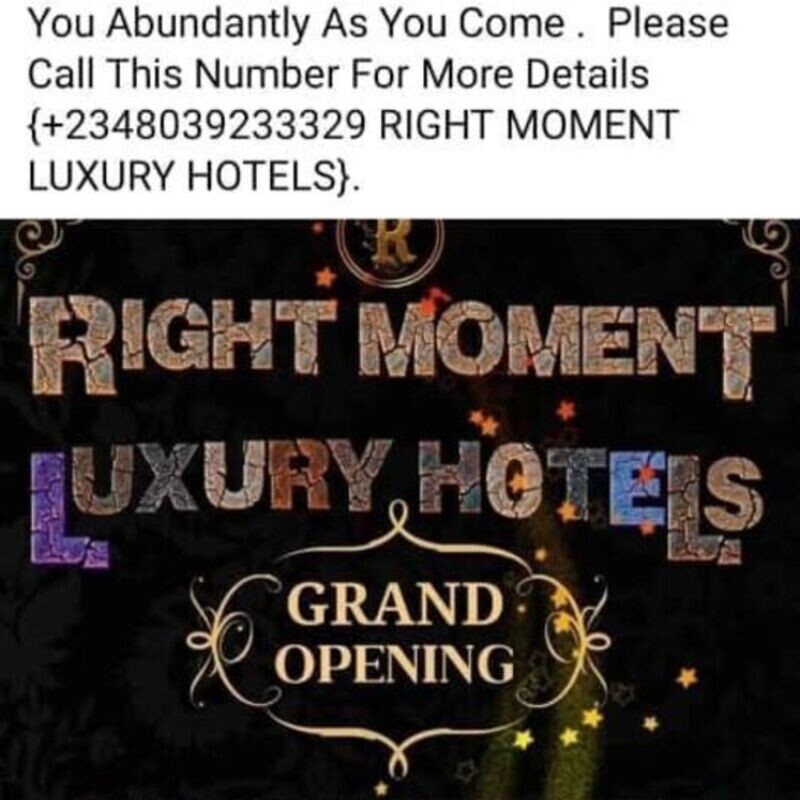 Grand Opening of Right Moment Luxury Hotel and Suite