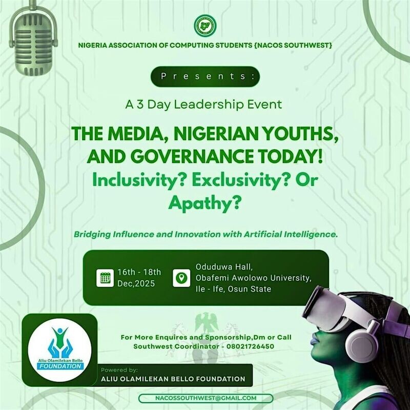 The Media, Nigerian Youths, and Governance Today