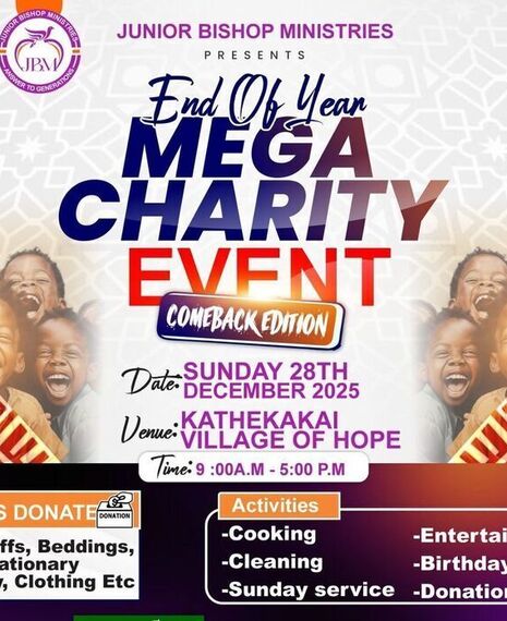 Junior Bishop Ministries End of Year Mega Charity Event