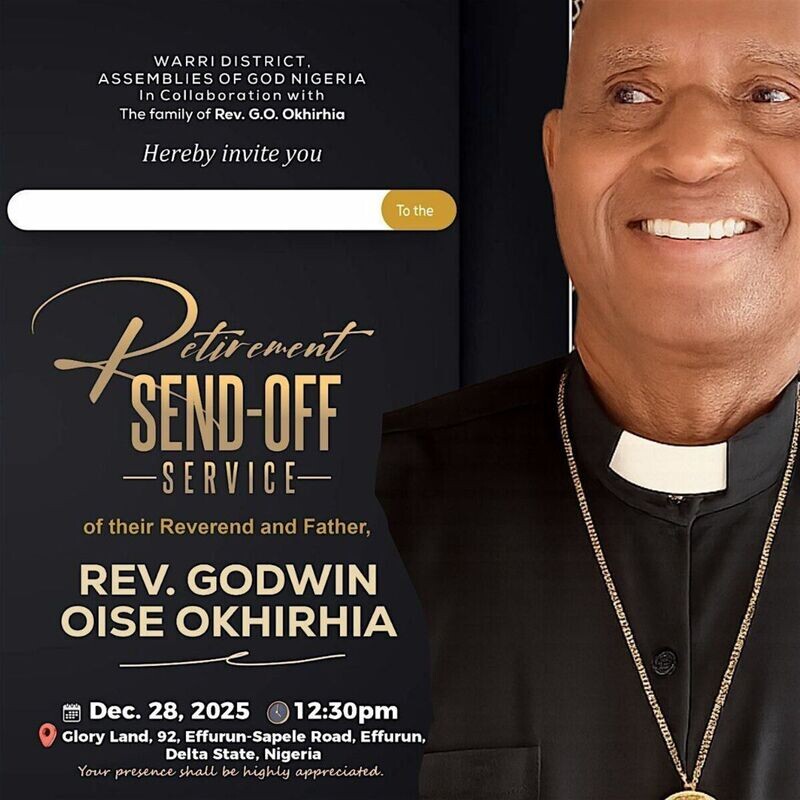Retirement Send-off Service for Rev. Godwin Okhirhia.