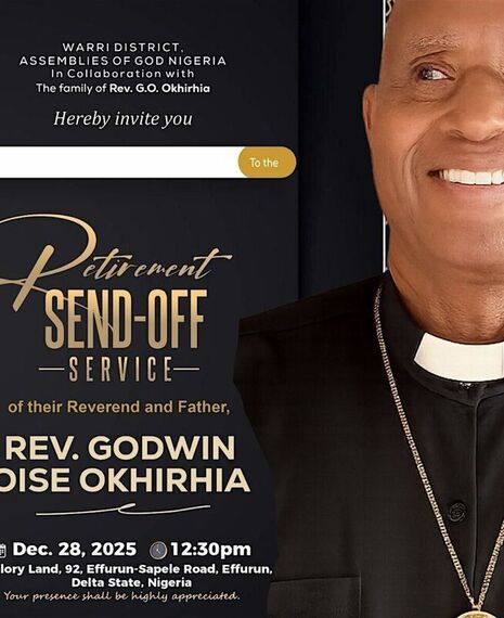 Retirement Send-off Service for Rev. Godwin Okhirhia.