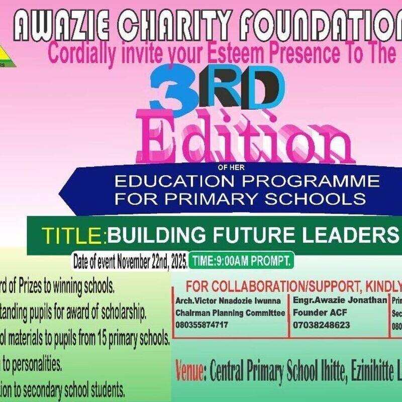 AWAZIE CHARITY FOUNDATION ANNUAL QUIZ COMPETITION