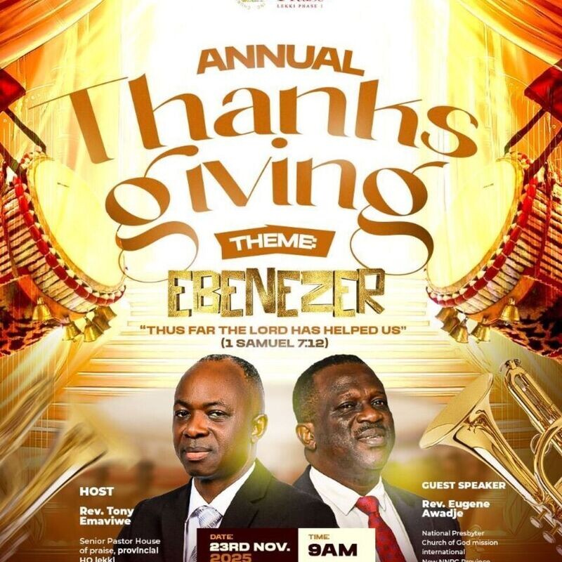 "EBENEZER" – ANNUAL THANKSGIVING 2025