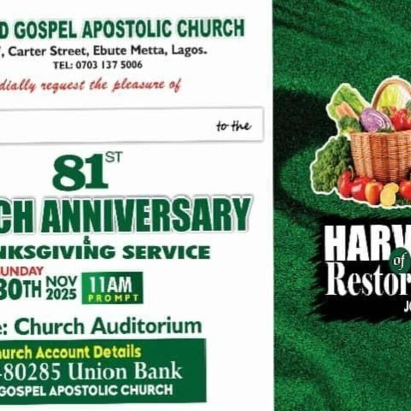 81th Church Anniversary