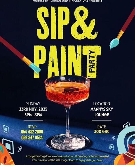 MANNYS SKY LOUNGE AND TTH CREATORS - SIP & PAINT
