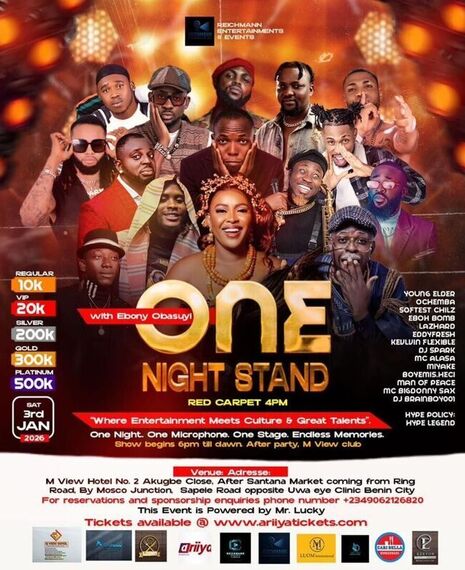 One Night Stand with Ebony Obasuyi, Live in Benin City
