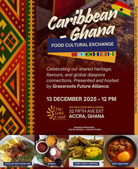 Caribbean - Ghana Food Cultural Exchange  13th December 2025