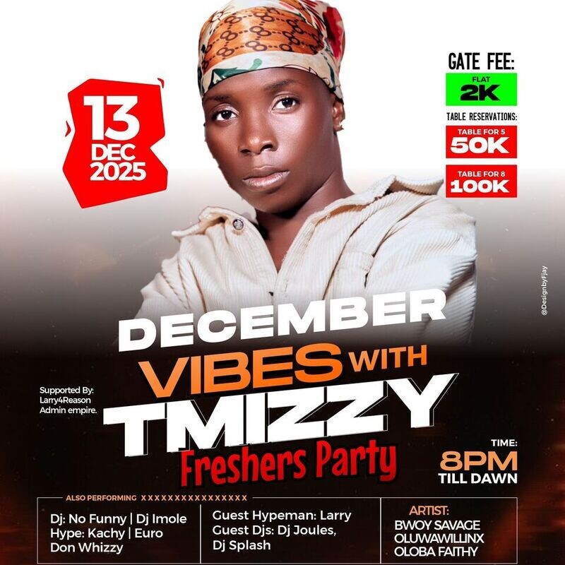 December Vibes with TMIZZY Freshers Party