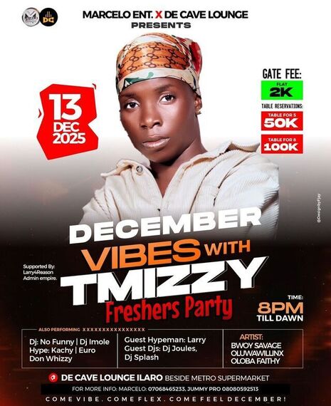 December Vibes with TMIZZY Freshers Party