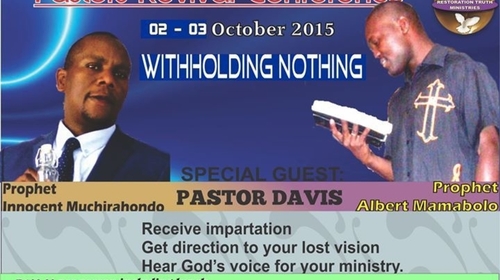 WITHHOLDING NOTHING PASTORS REVIVAL CONFERENCE