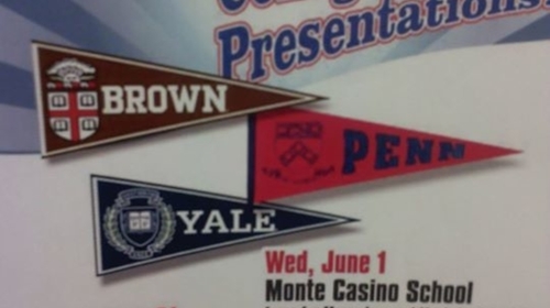 College presentations by Brown ,University of Pennsylvania and Yale